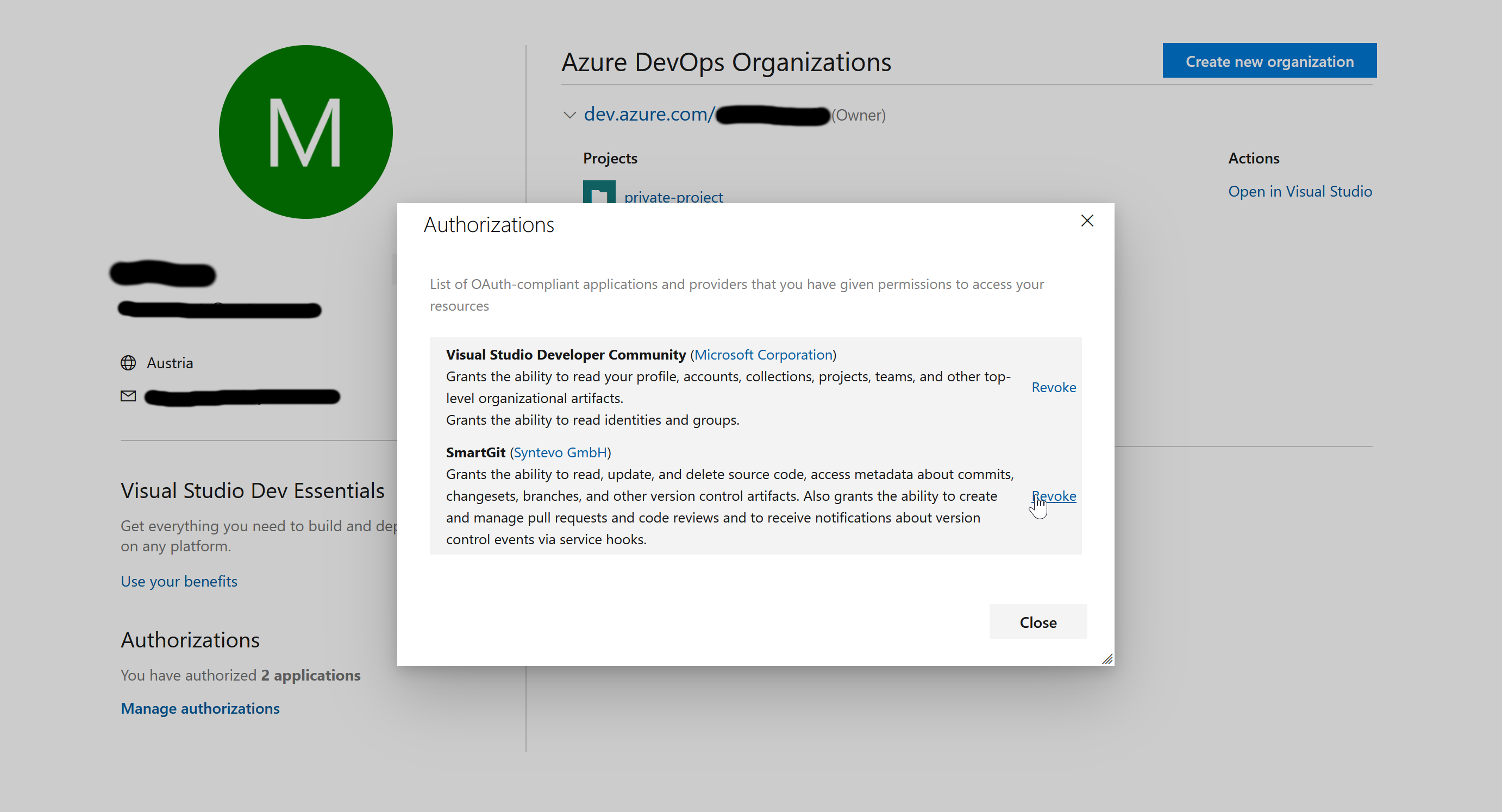 Azure DevOps Authorizations