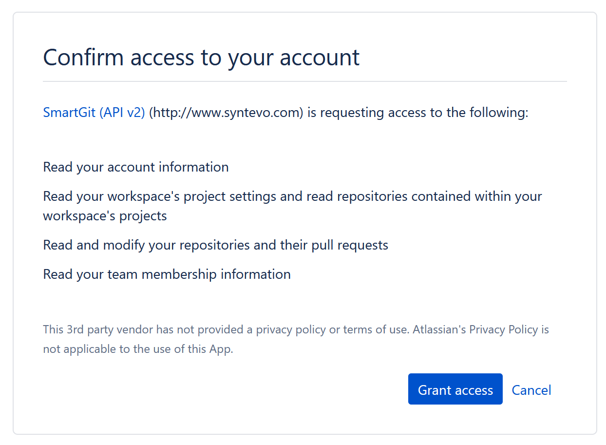 Bitbucket access request